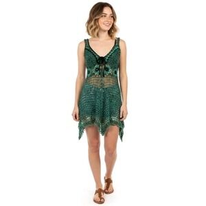 Crochet Pixie Festival Dress Women's Small Boho Hippie‎ Fairy Grunge Elf Fairy